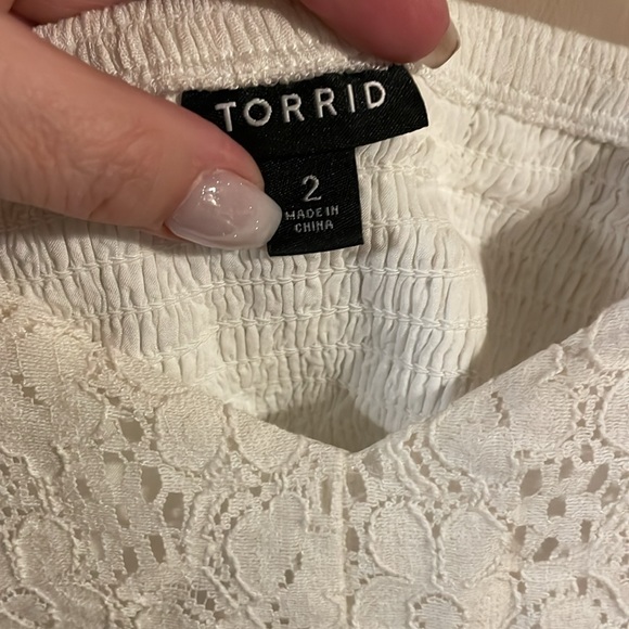 Torrid Lace babydoll smocked back 2 - Picture 3 of 4